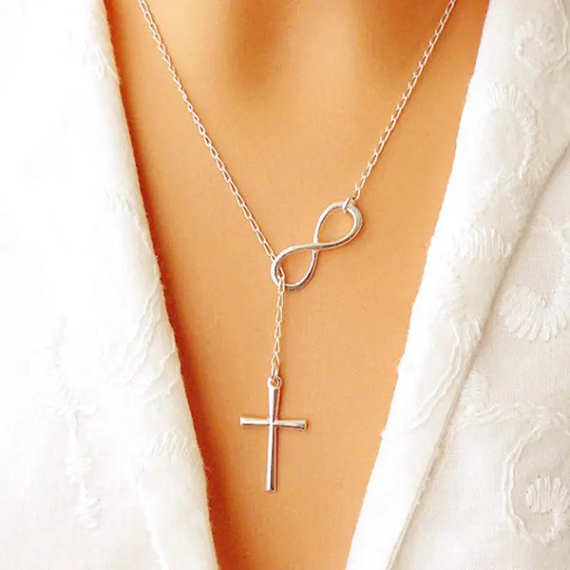 Fashion Cross & Bird Pendant Maxi Necklace