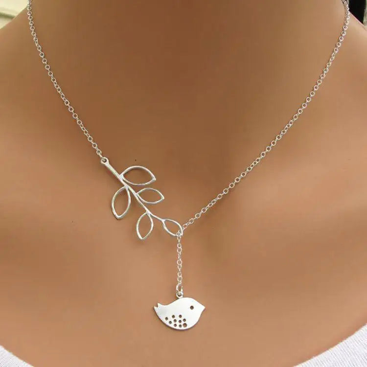 Fashion Cross & Bird Pendant Maxi Necklace