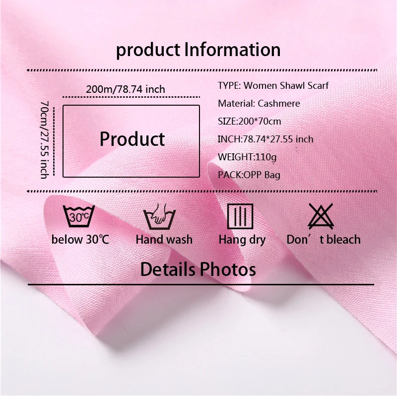 Women’s Pashmina Scarf – Soft Warm Winter Shawl