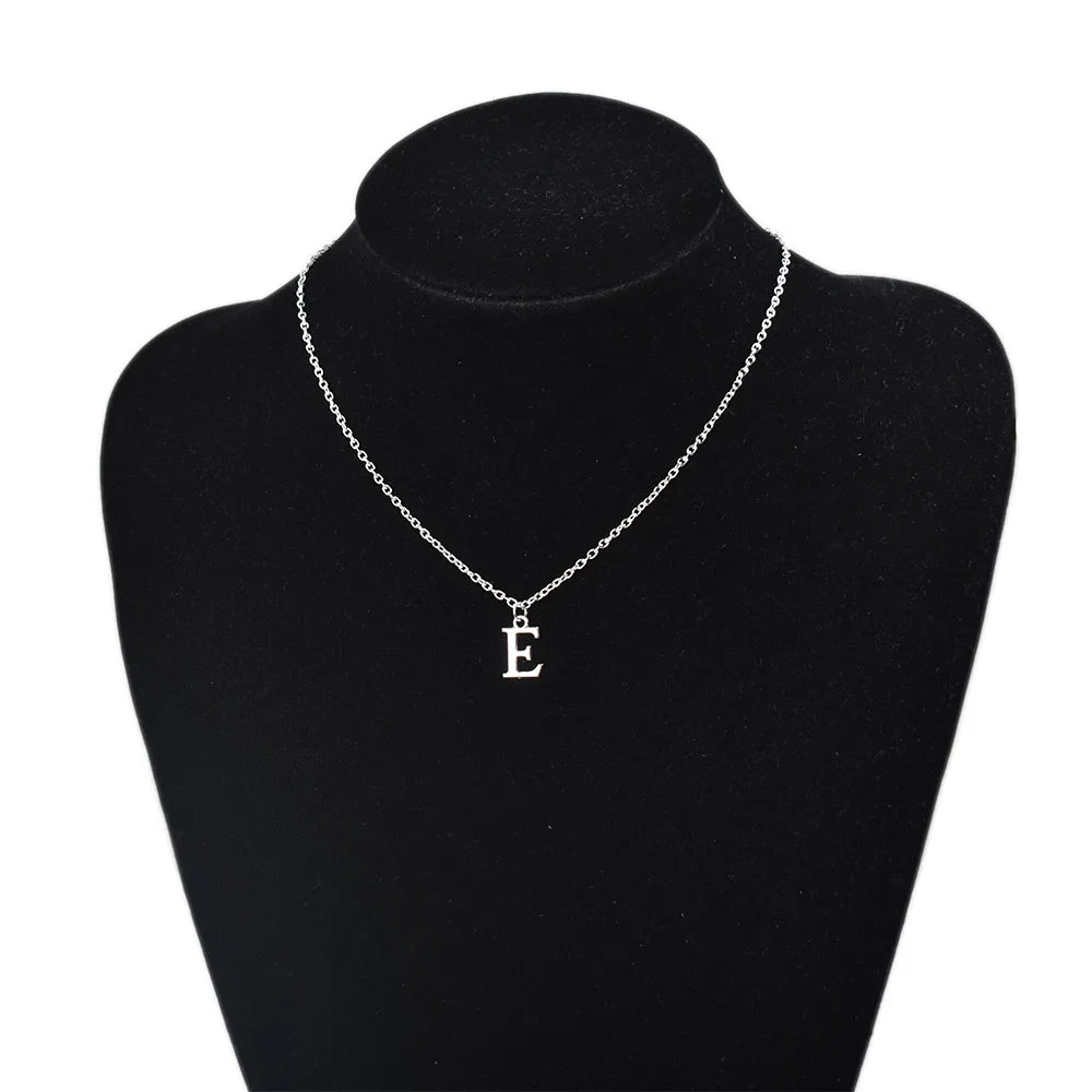 Silver A–Z Alphabet Initial Necklace