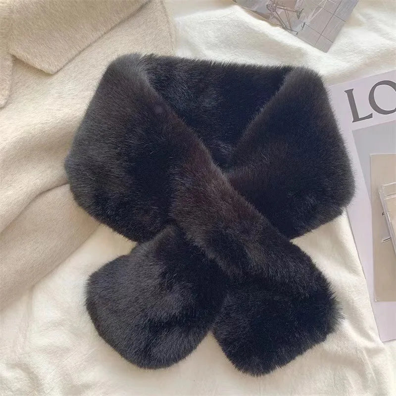 Korean Faux Fur Winter Scarf
