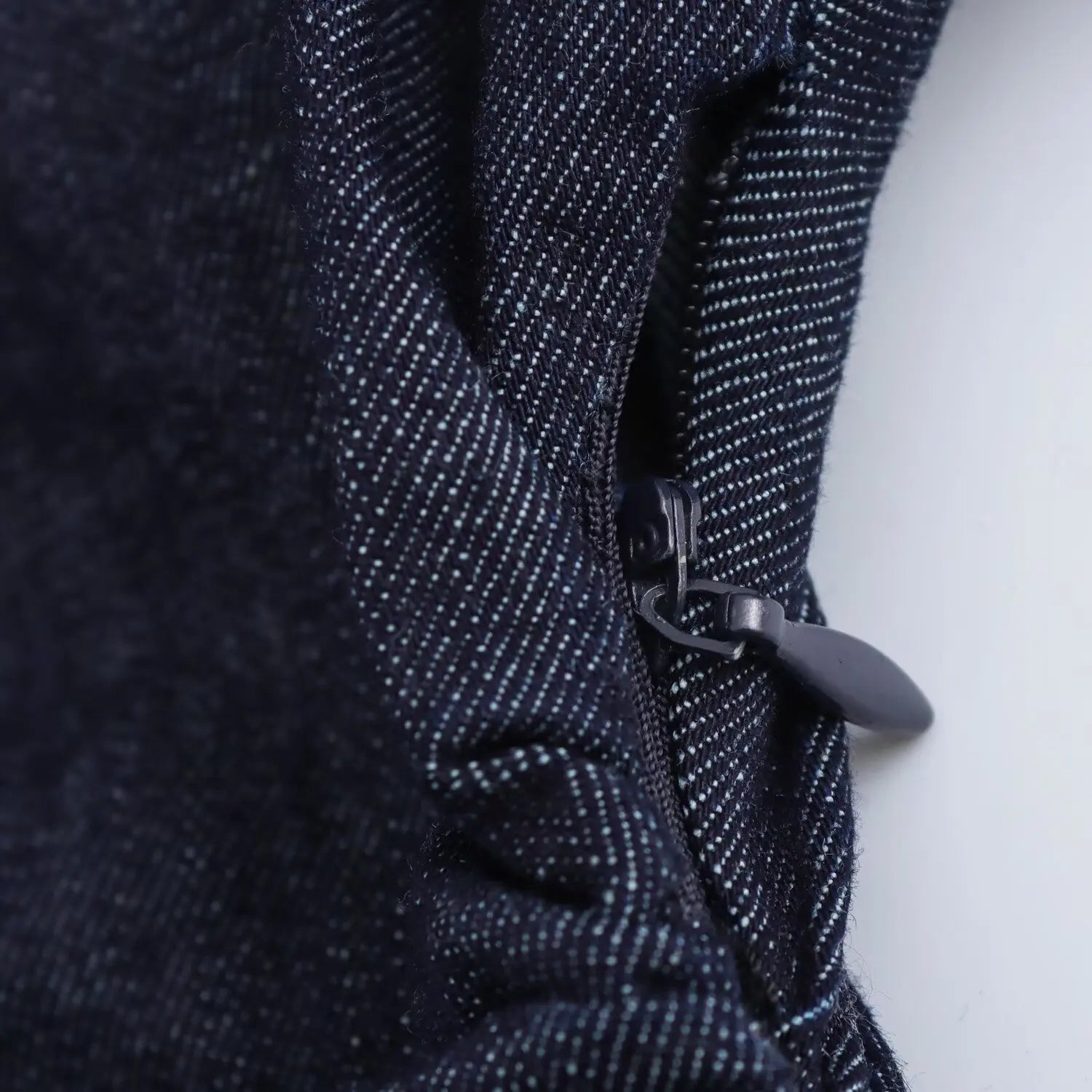 Wrinkle Waist Denim Midi Dress