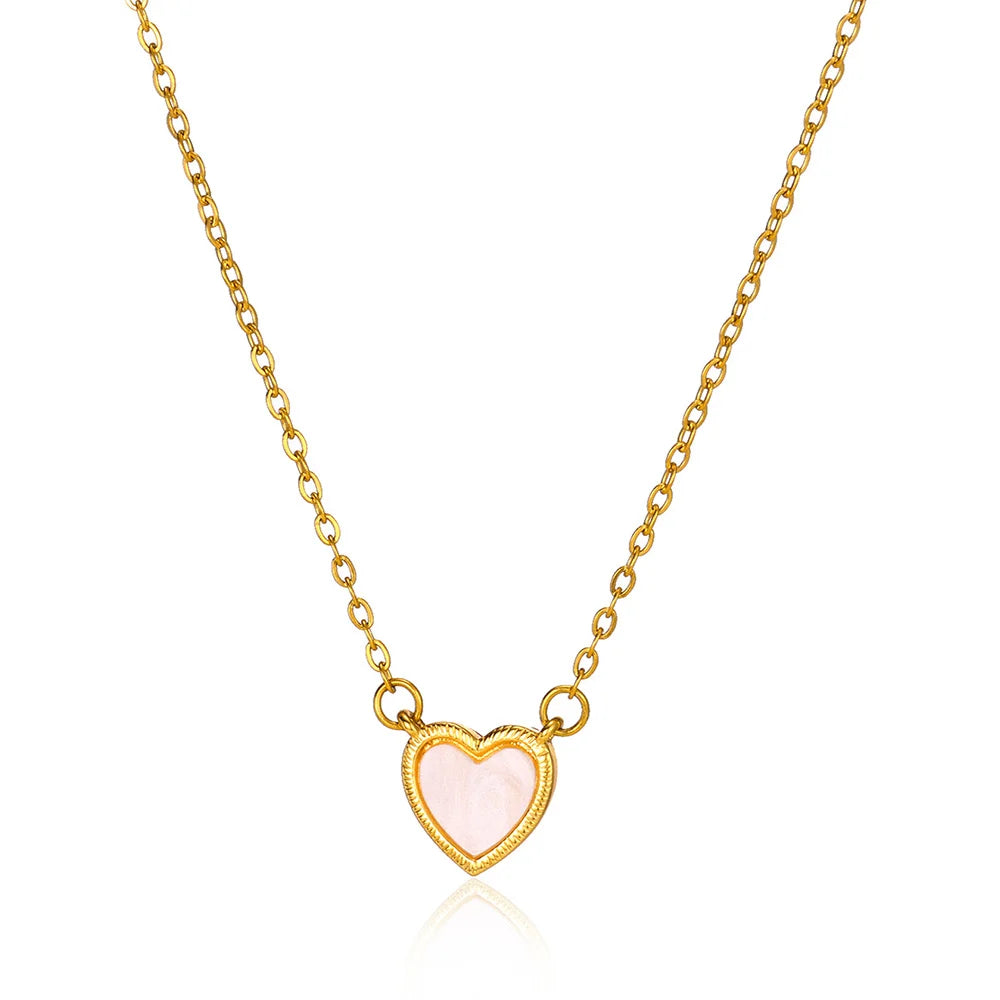 Gold Heart Pendant Necklace for Women
