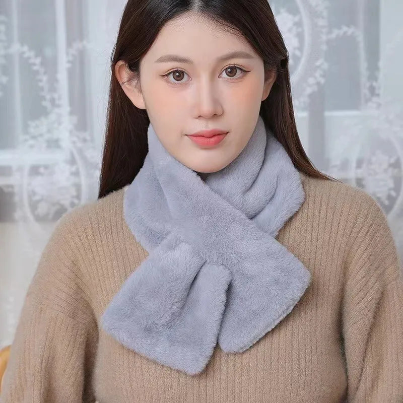 Korean Faux Fur Winter Scarf