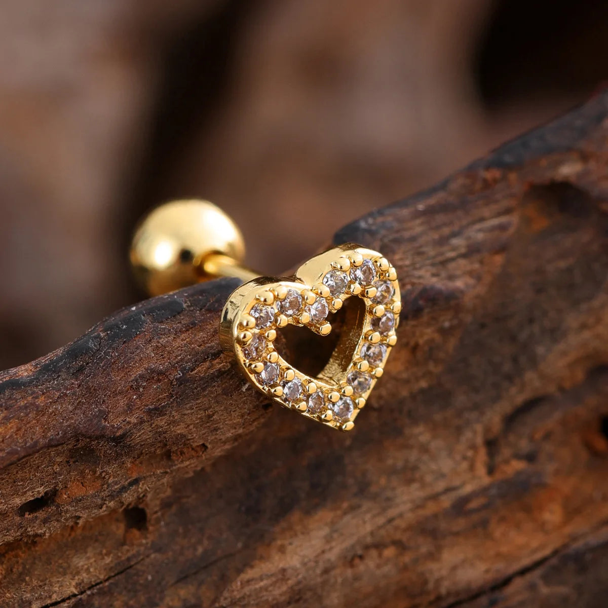 Women’s Gold Multi-Shape Stud Earrings (2PCS)