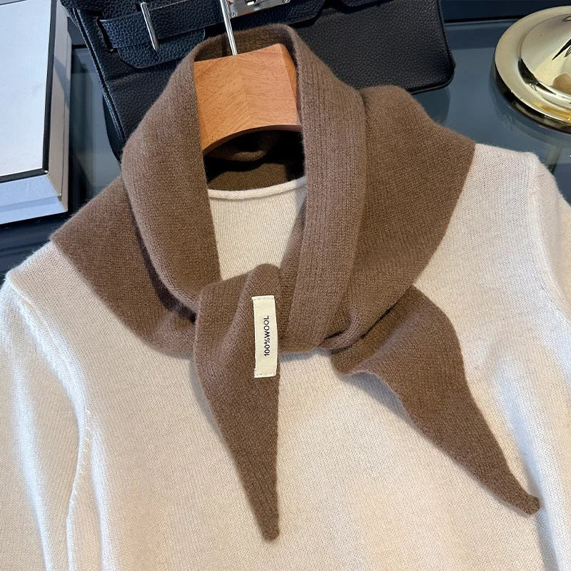 Women’s Knitted Wool Triangle Scarf