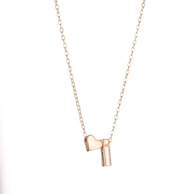 SUMENG Tiny Heart Initial Necklace for Women
