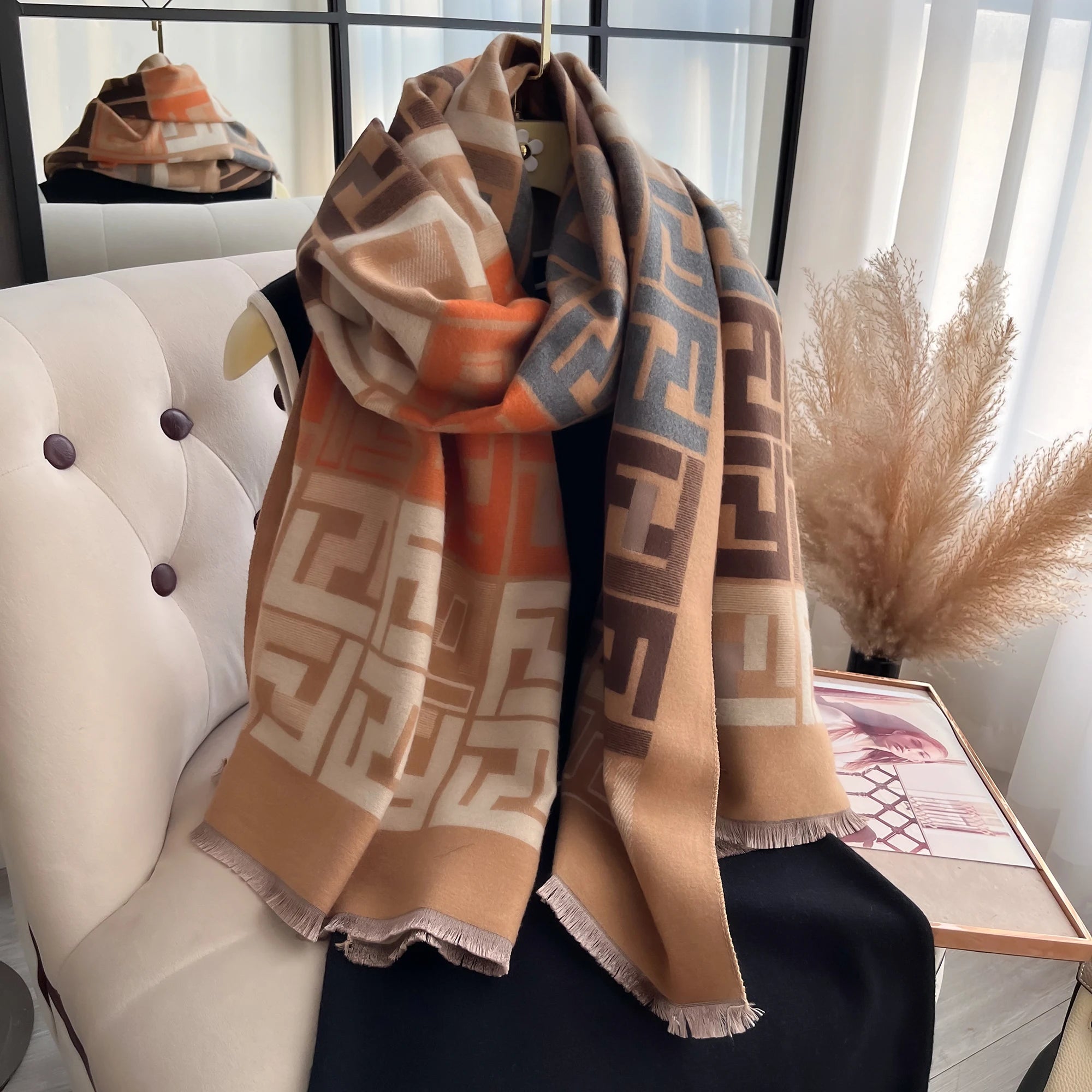 Women’s Luxury Two-Sided Pashmina Winter Scarf