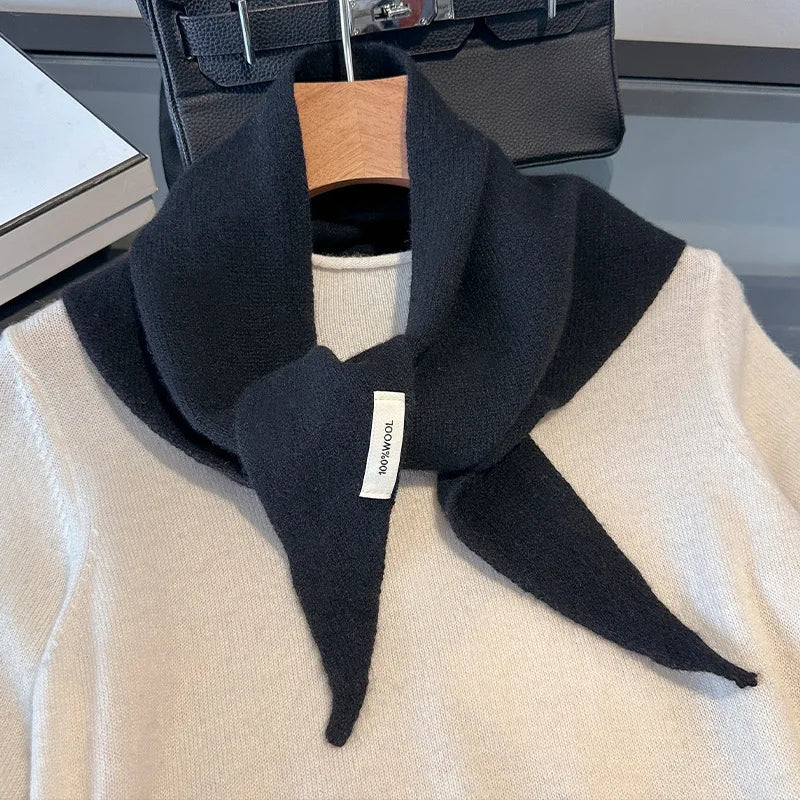 Women’s Knitted Wool Triangle Scarf