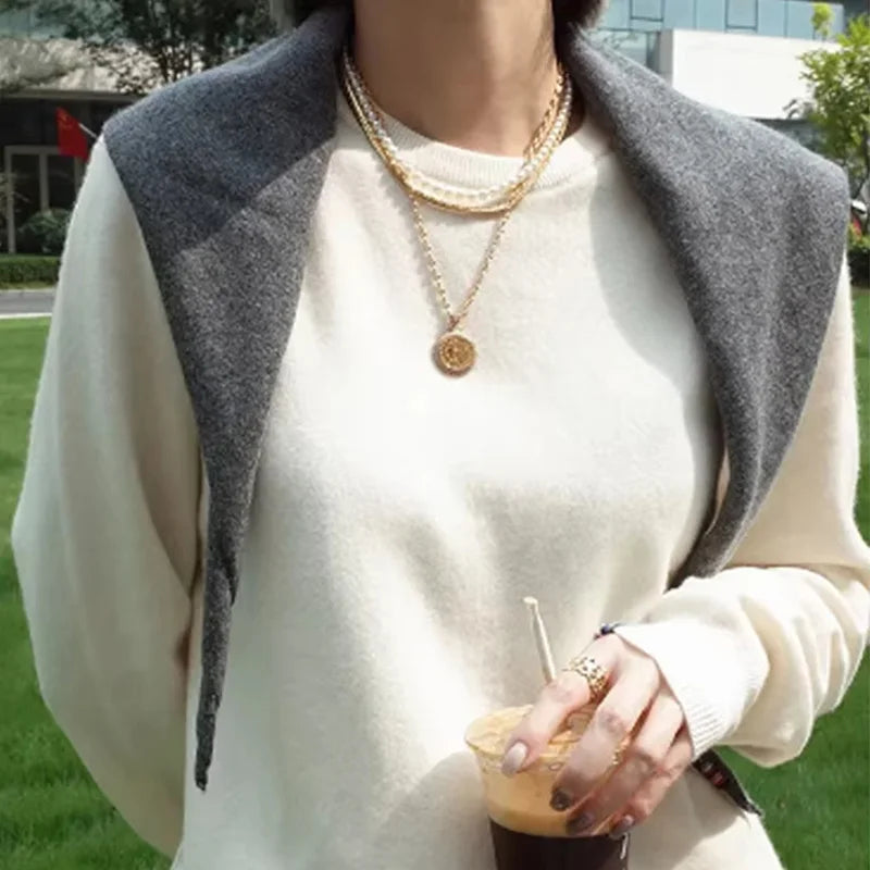 Women’s Knitted Wool Triangle Scarf