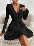 Slim Fit Little Black Knit Dress