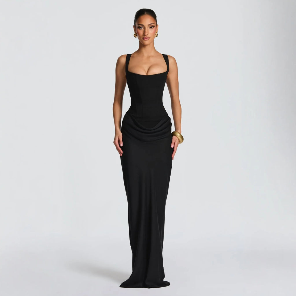 Women’s Slim Fit Suspender Maxi Dress