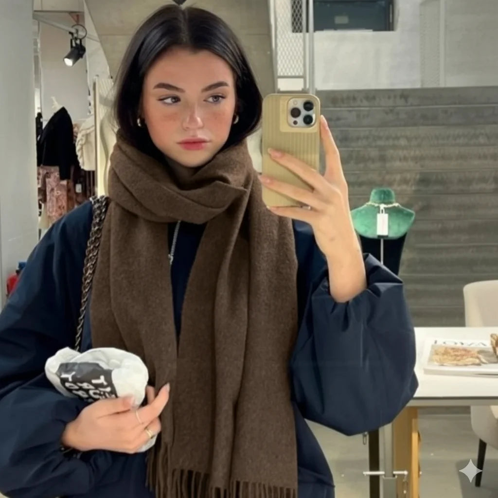 Women’s Cashmere-Feel Winter Scarf – Long & Warm