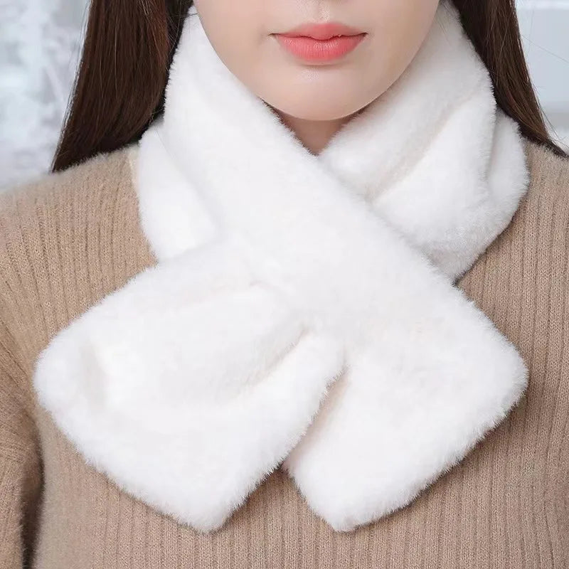 Korean Faux Fur Winter Scarf