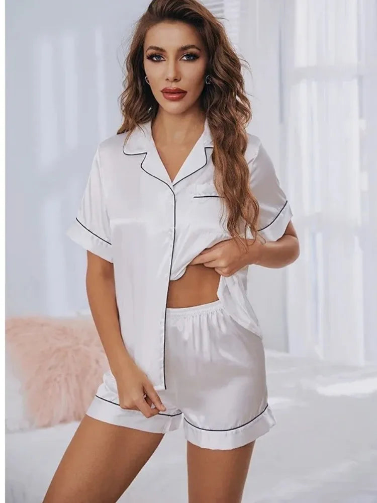 Women’s Summer Satin Sleepwear Set