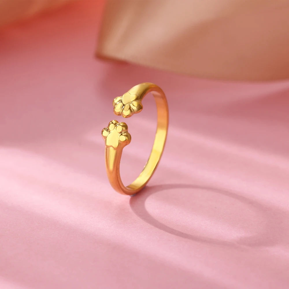 Gold Evil Eye Zircon Adjustable Ring