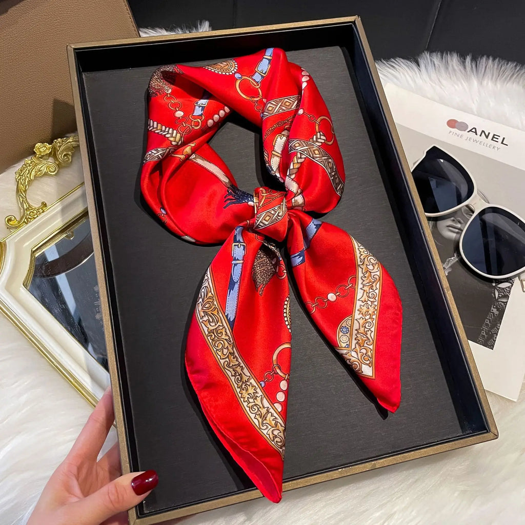 Women’s Printed Silk Square Scarf