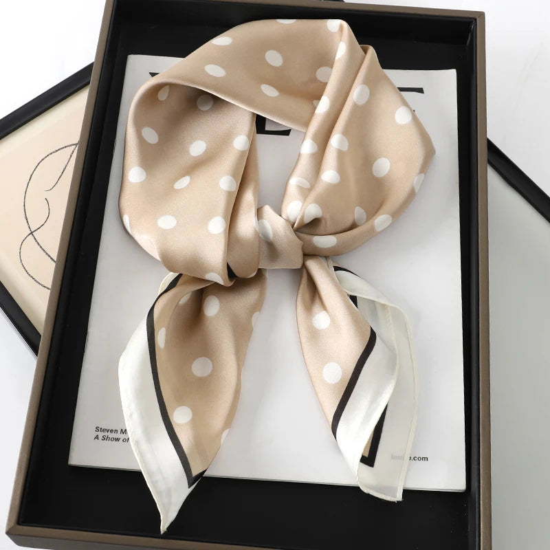 Silk-Feel Satin Square Scarf for Women