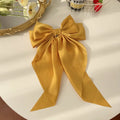 Satin Bow Hair Clip with Long Ribbon