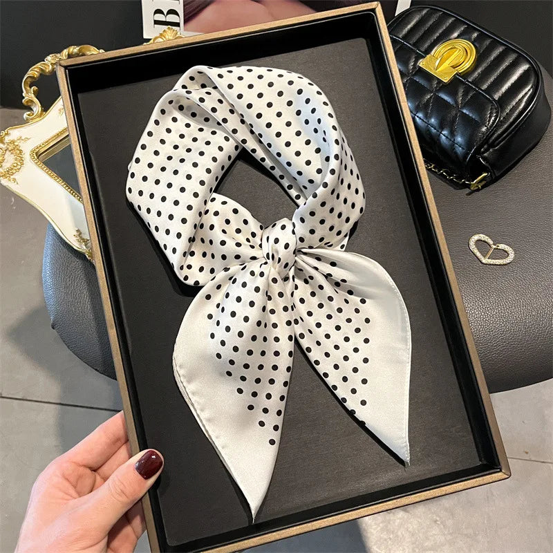 Luxury Satin Silk Square Scarf for Women