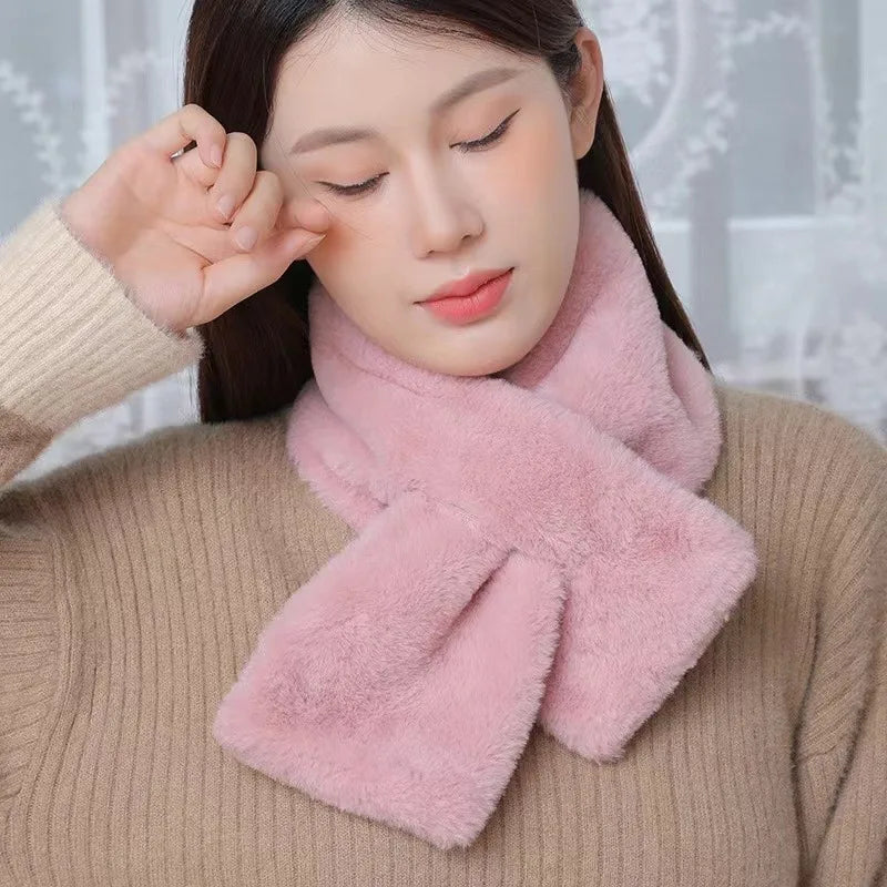 Korean Faux Fur Winter Scarf