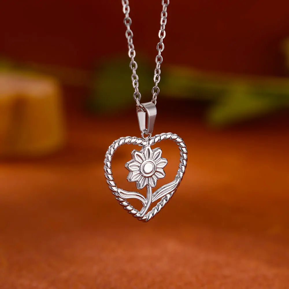 Gold Heart Pendant Necklace for Women