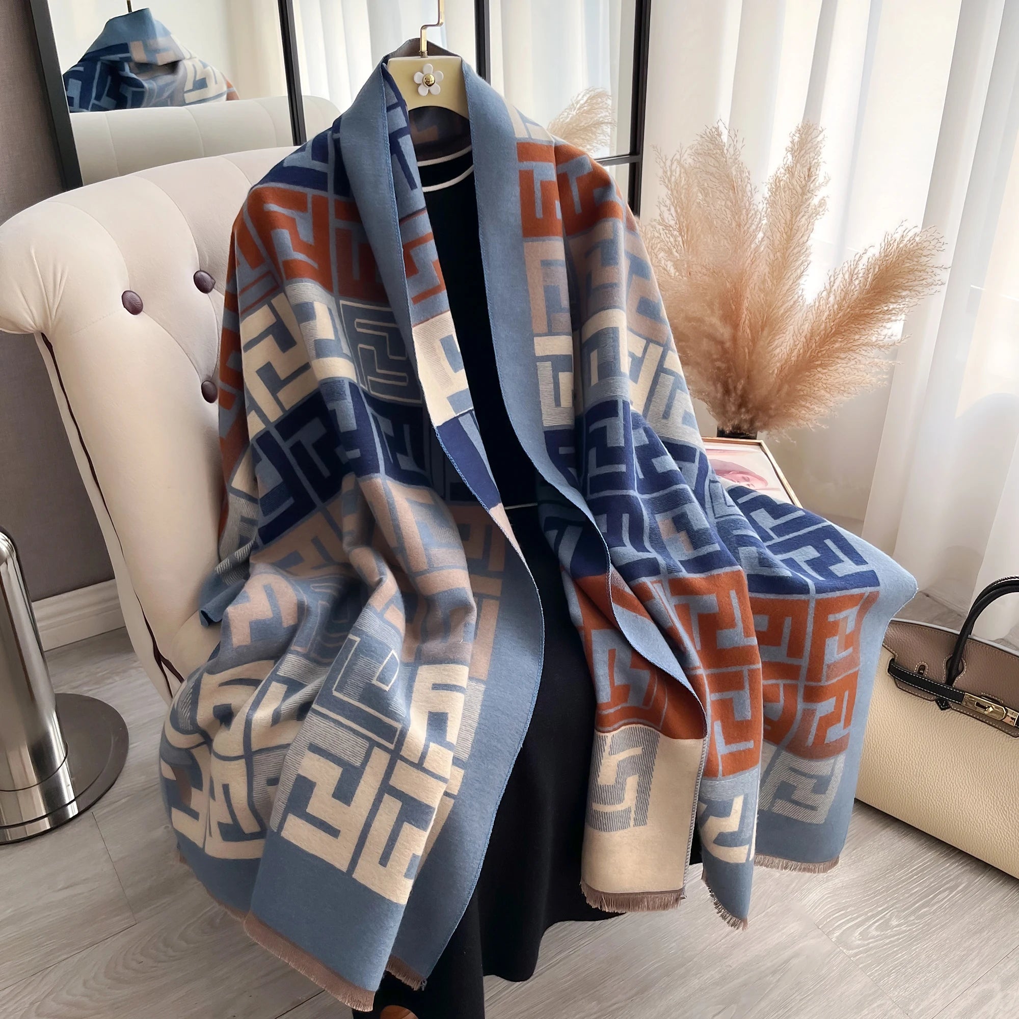 Women’s Luxury Two-Sided Pashmina Winter Scarf