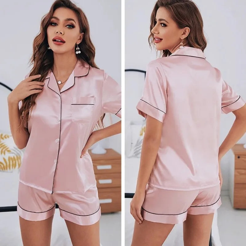 Women’s Summer Satin Sleepwear Set