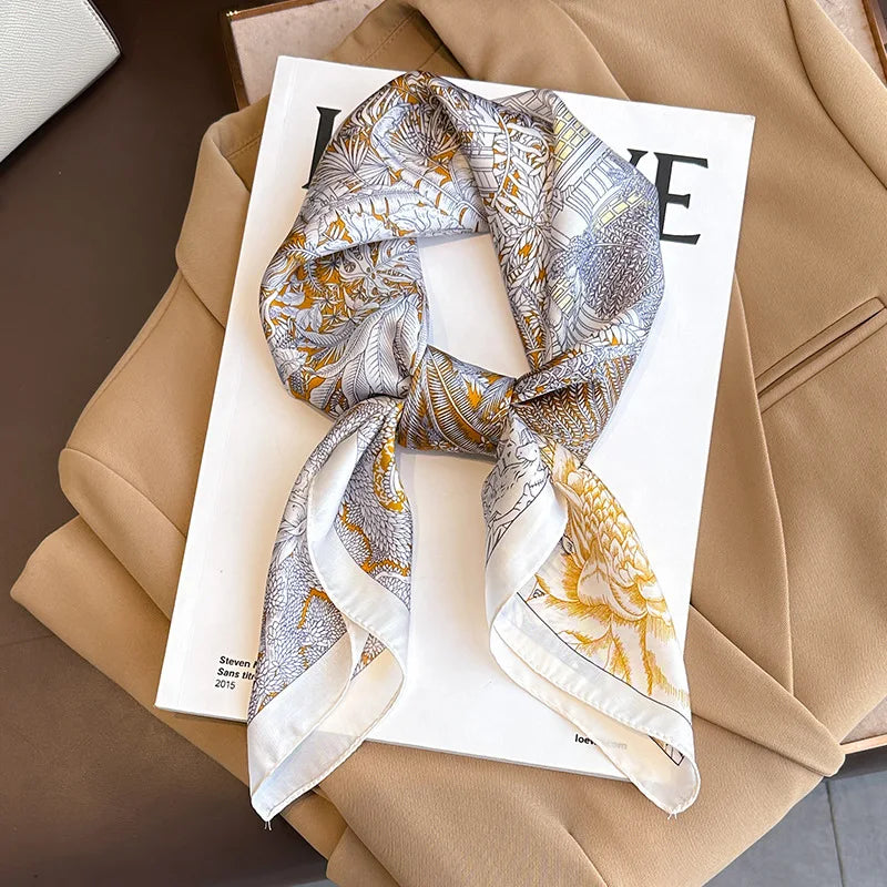 Women’s Printed Silk Square Scarf
