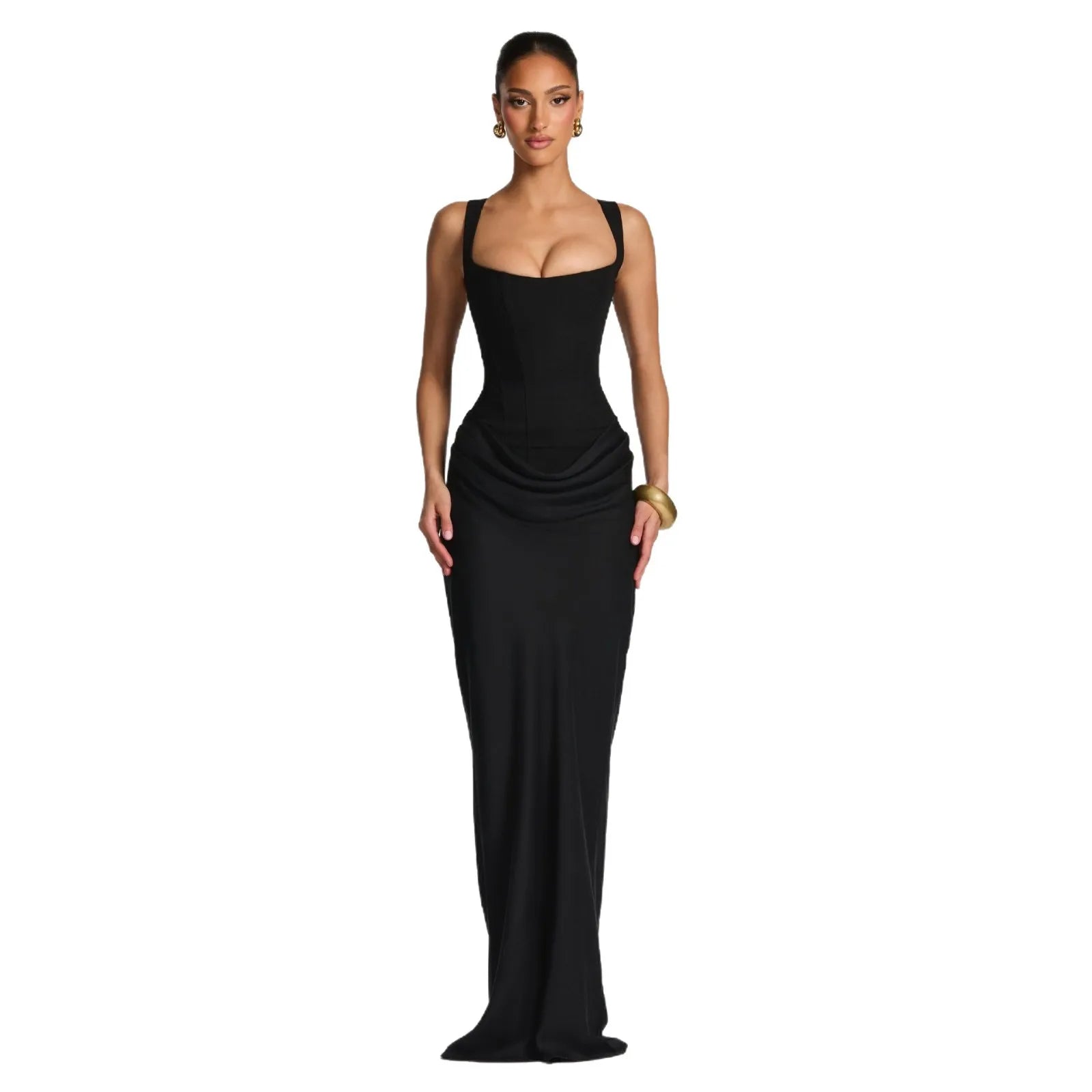 Women’s Slim Fit Suspender Maxi Dress
