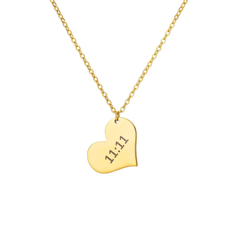 Gold Heart Pendant Necklace for Women