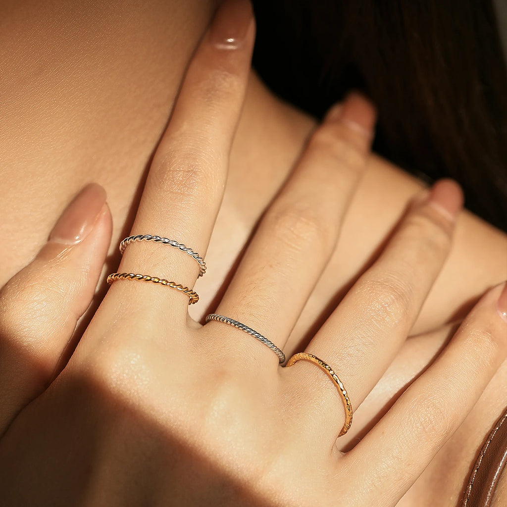 925 Sterling Silver Wave Stackable Ring
