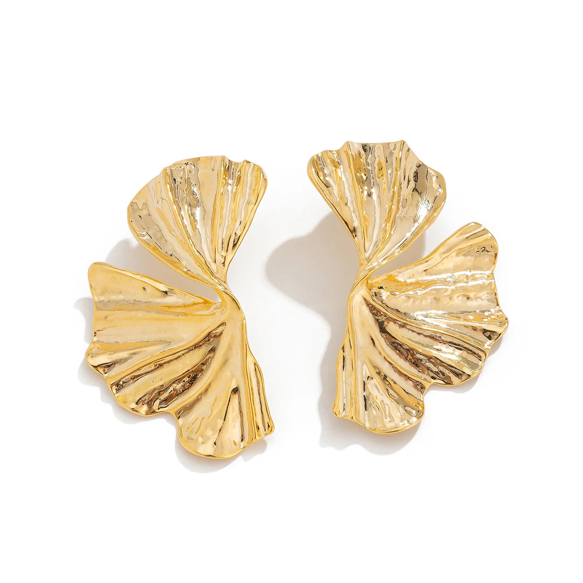 Women’s Gold Maple Leaf Stud Earrings