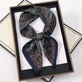 Silk-Feel Satin Square Scarf for Women