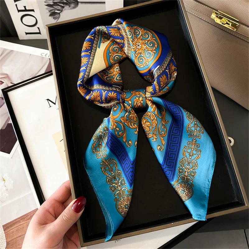 Women’s Printed Silk Square Scarf