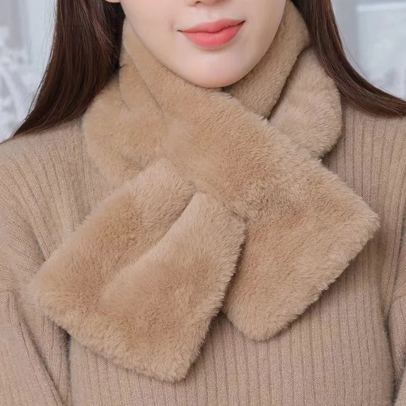 Korean Faux Fur Winter Scarf