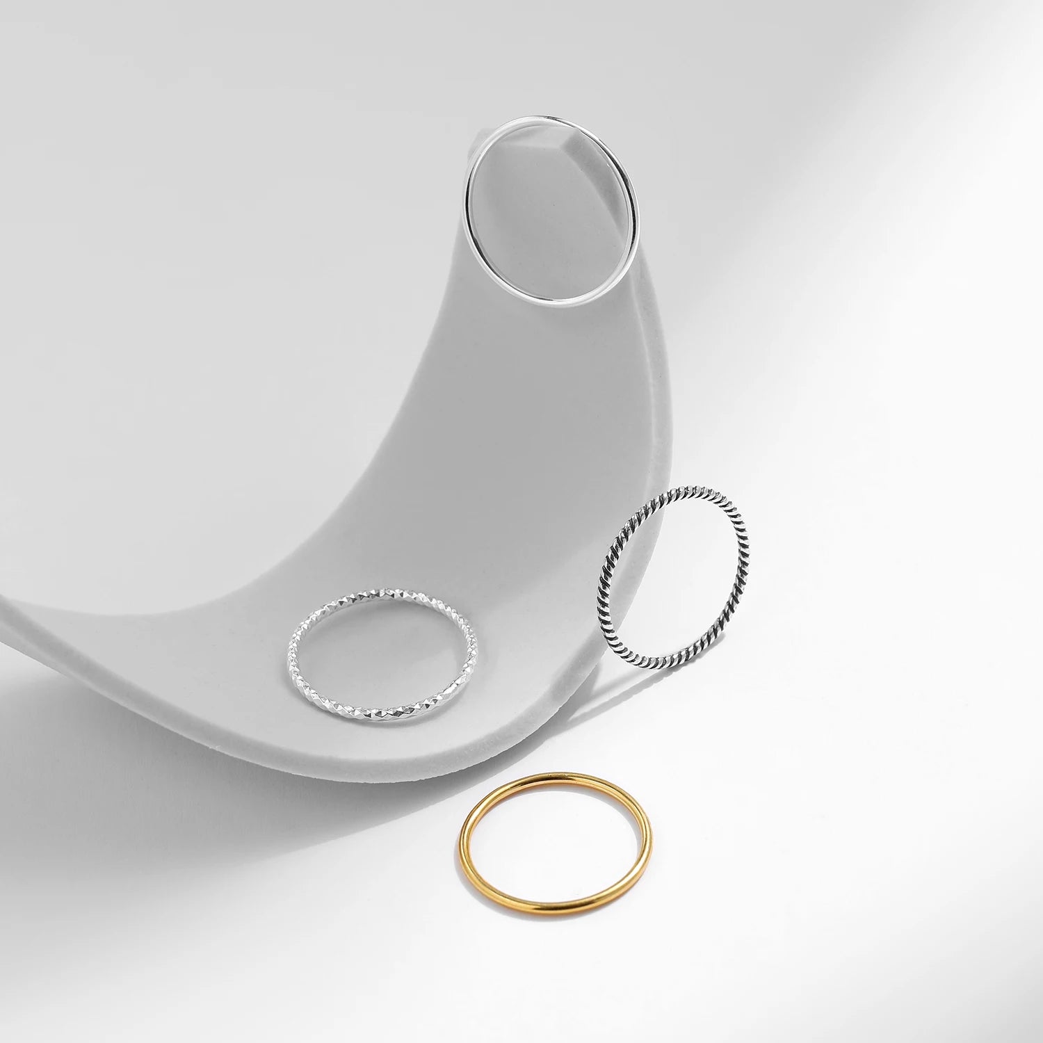 925 Sterling Silver Wave Stackable Ring