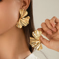 Women’s Gold Maple Leaf Stud Earrings