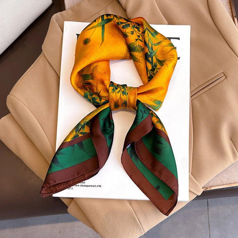 Women’s Printed Silk Square Scarf