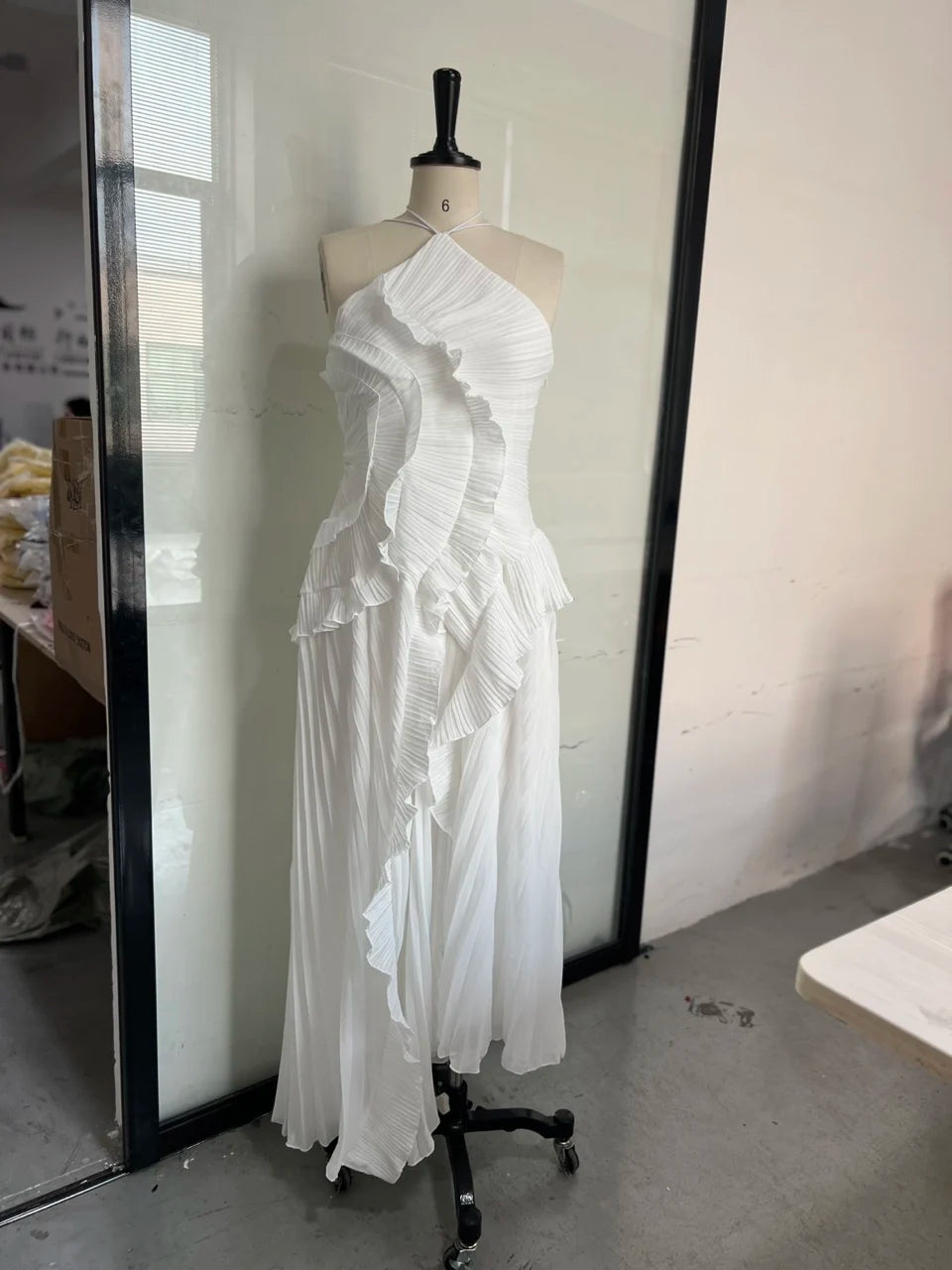 Elegant Halter Backless Maxi Dress