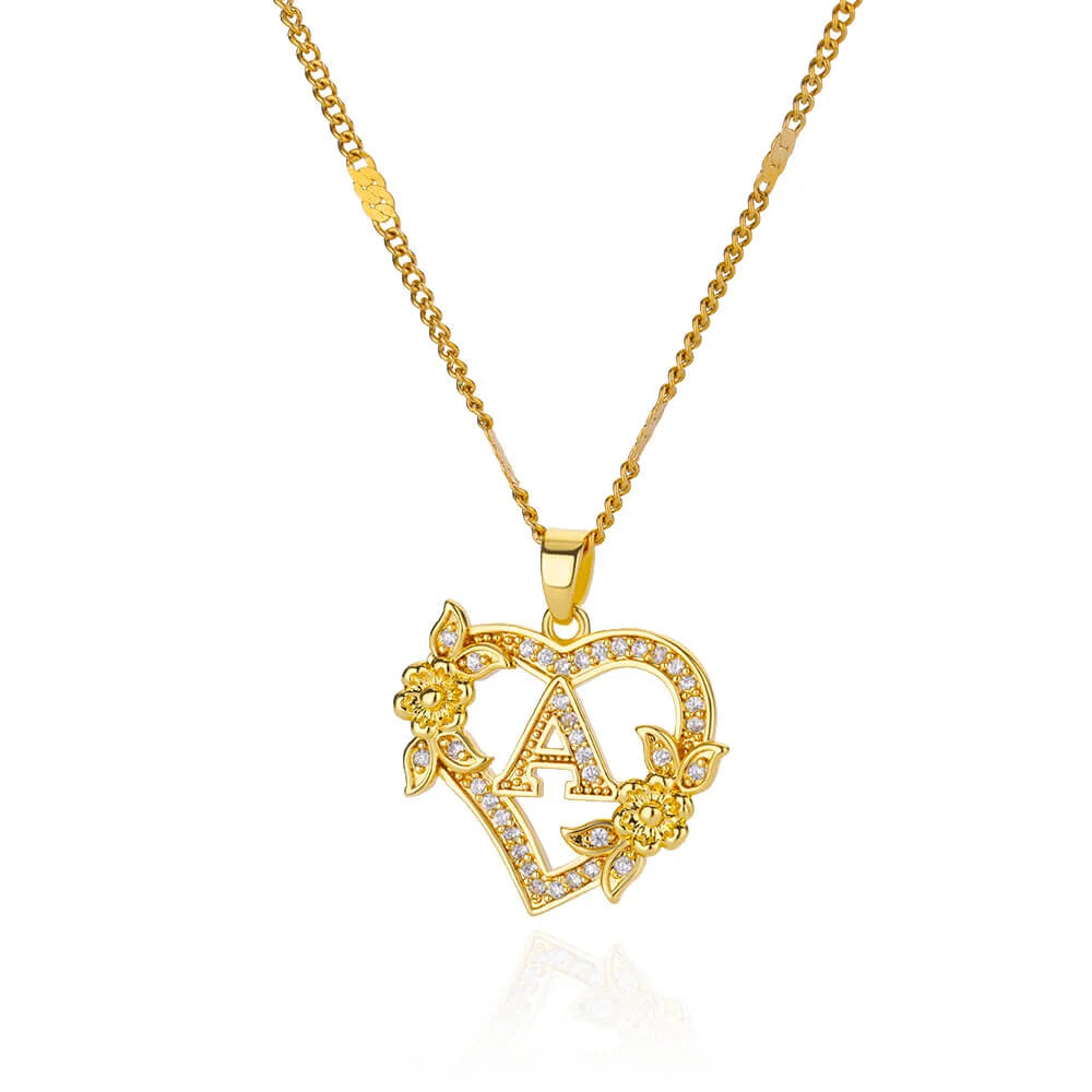 Gold Heart Pendant Necklace for Women