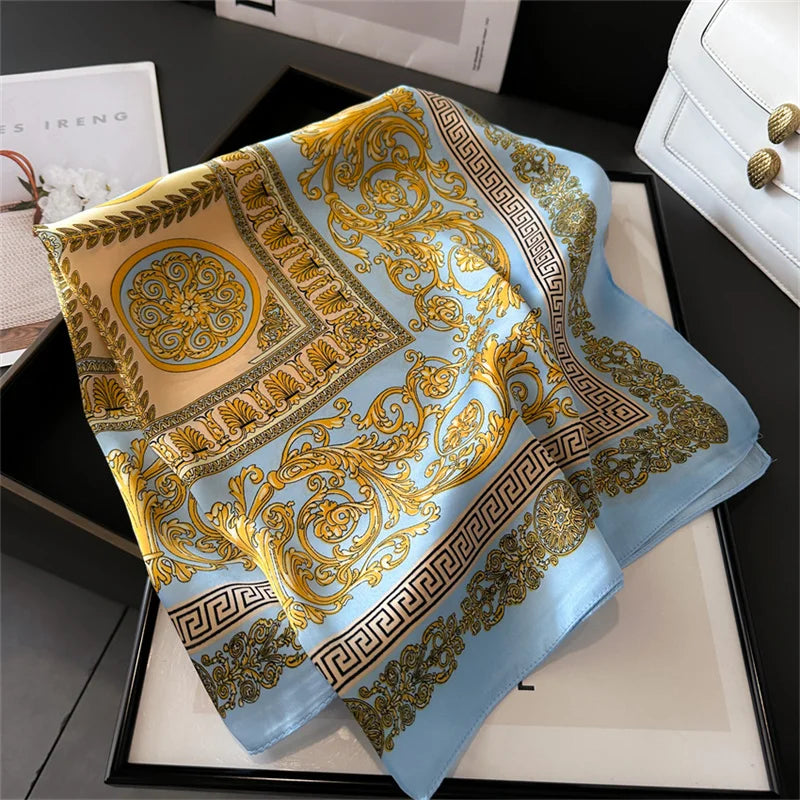 Women’s Printed Silk Square Scarf