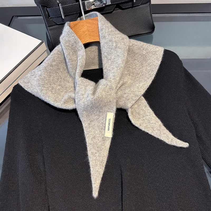 Women’s Knitted Wool Triangle Scarf