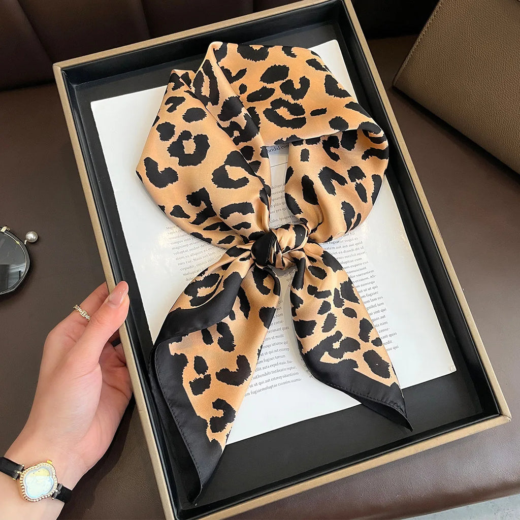 Silk-Feel Satin Square Scarf for Women