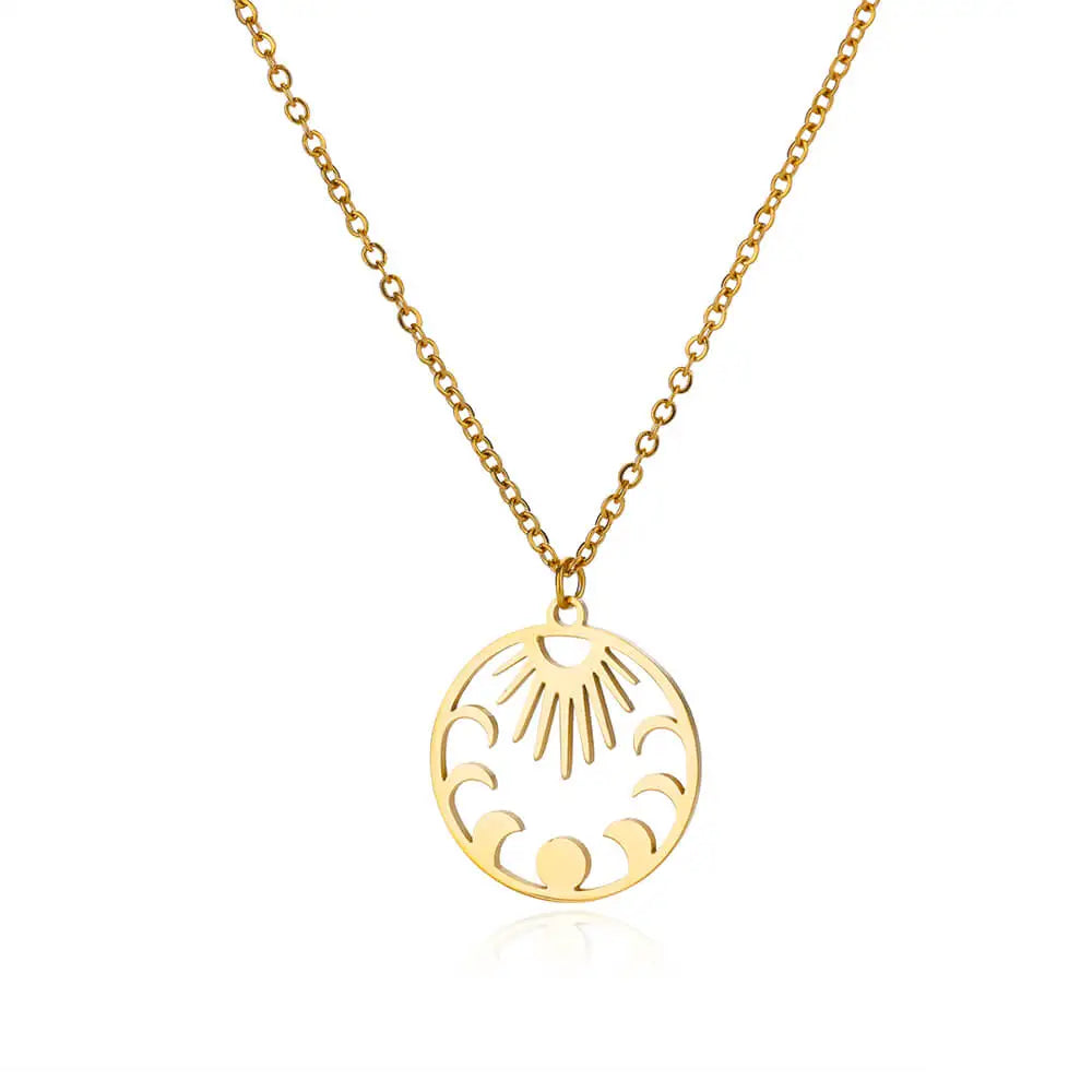 Gold Heart Pendant Necklace for Women