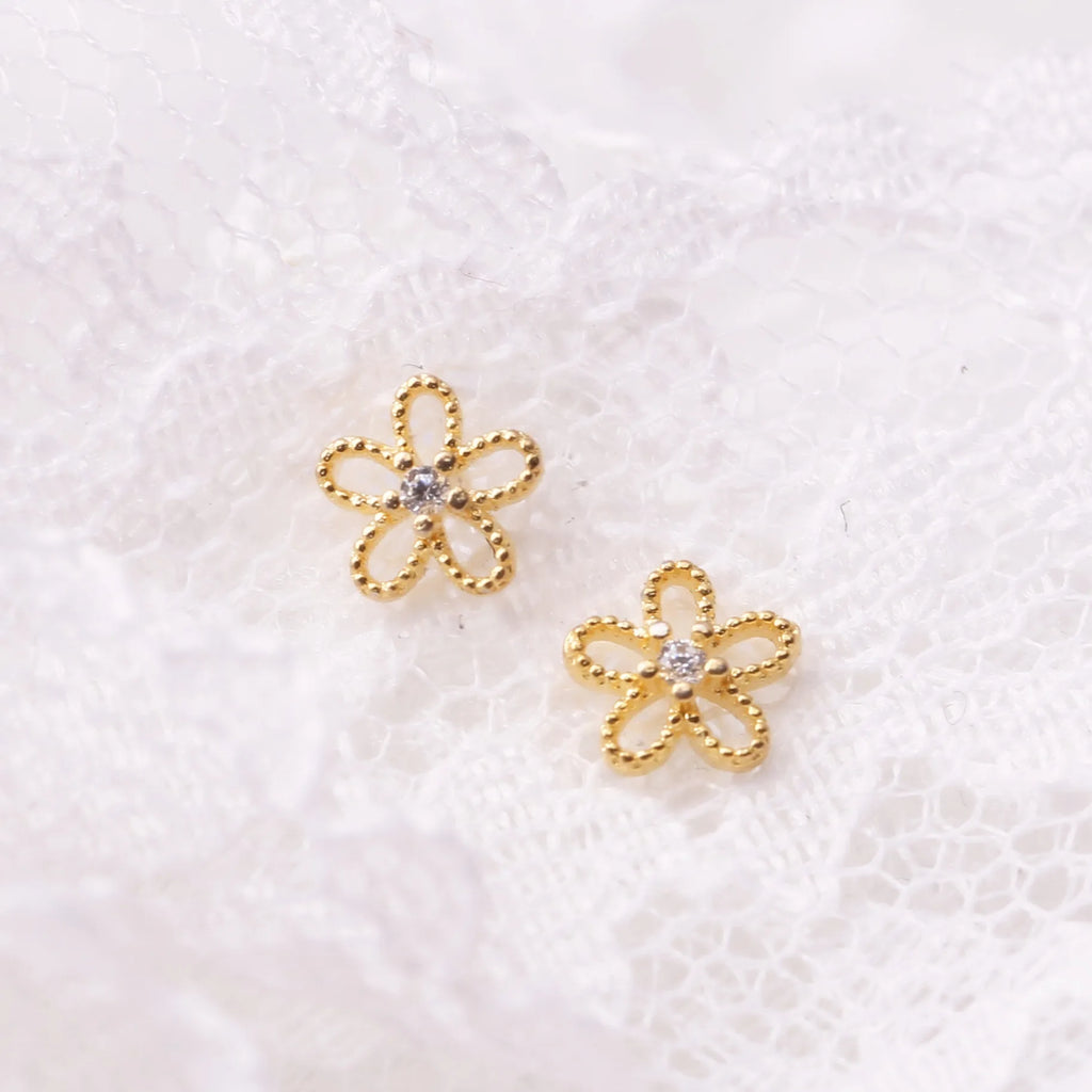 Women’s Gold Multi-Shape Stud Earrings (2PCS)