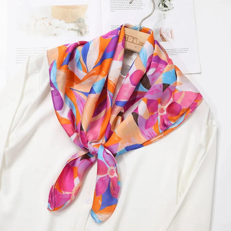Women’s Printed Silk Square Scarf