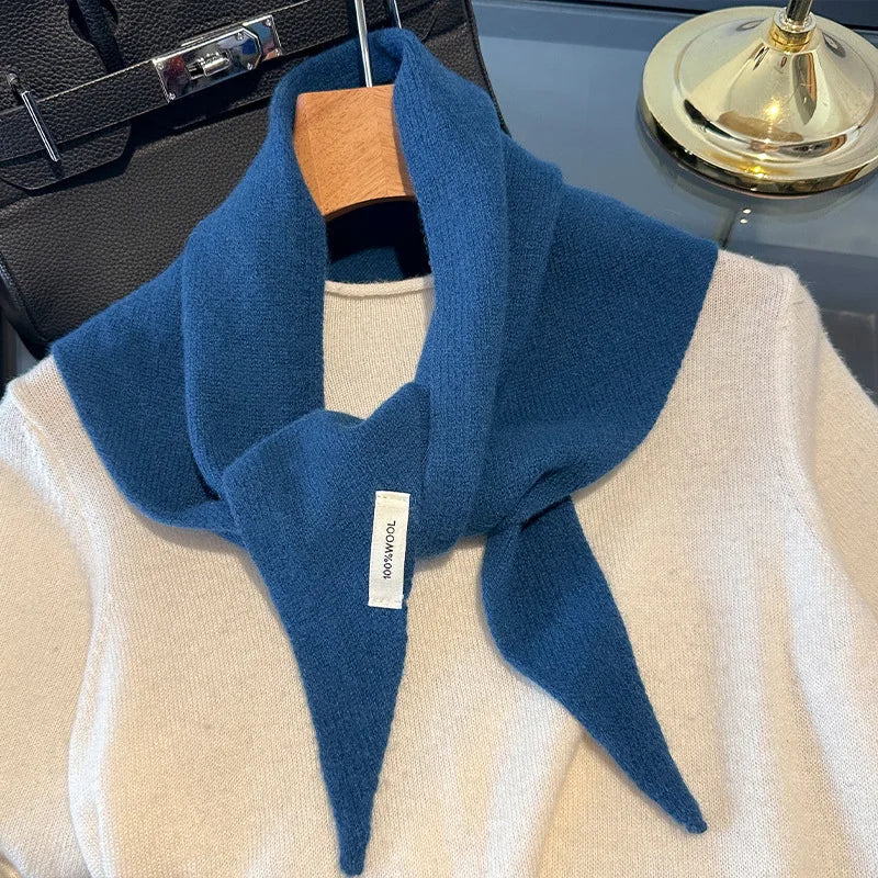 Women’s Knitted Wool Triangle Scarf